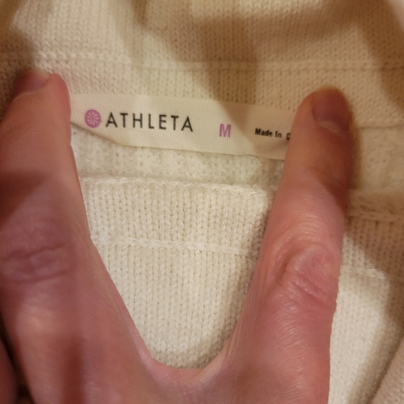 Athleta Ravine Ivory Ribbed Tunic Sweater Size Small - Picture 5 of 7